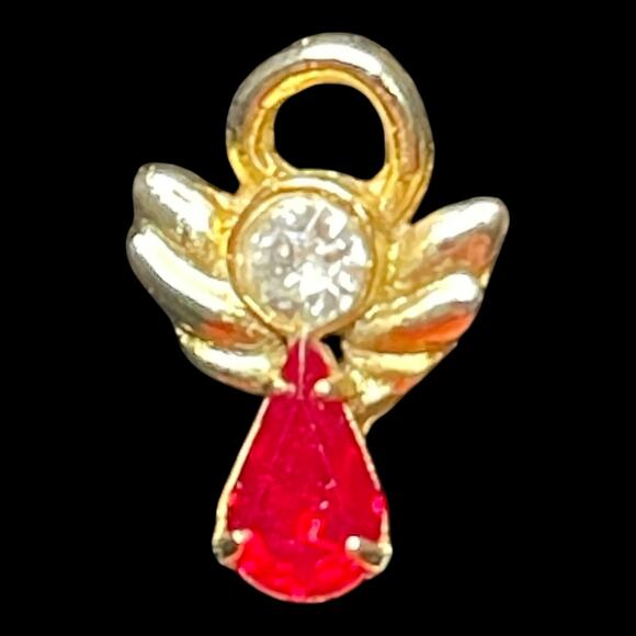 Vintage Christmas Tree Brooch & Holiday Pins Lot Red Green Rhinestone Gold Tone - Picture 5 of 13